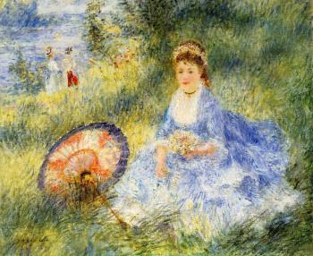 Pierre Auguste Renoir : Young Woman with a Japanese Umbrella